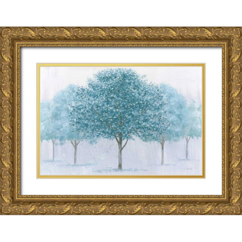 Peaceful Grove Gold Ornate Wood Framed Art Print with Double Matting by Wiens, James