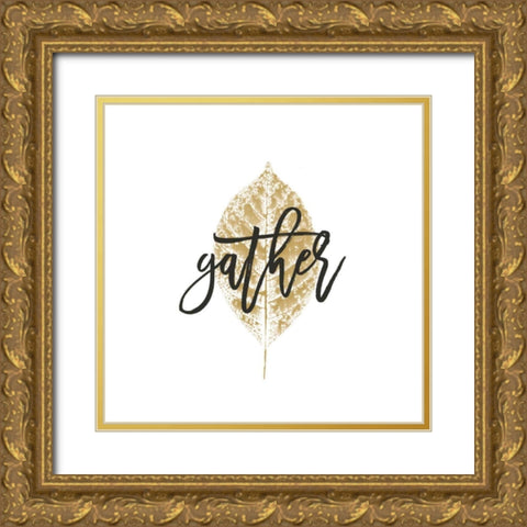 Harvest Sentiments V Gold Ornate Wood Framed Art Print with Double Matting by Hershey, Moira