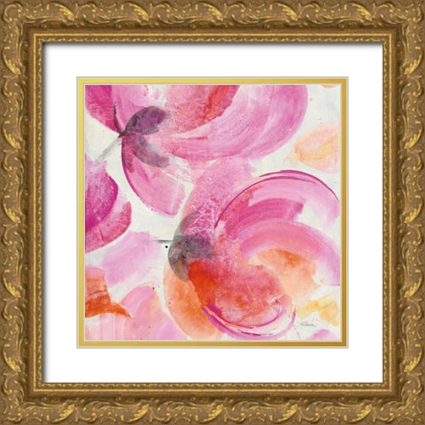 Joyous II Gold Ornate Wood Framed Art Print with Double Matting by Hristova, Albena