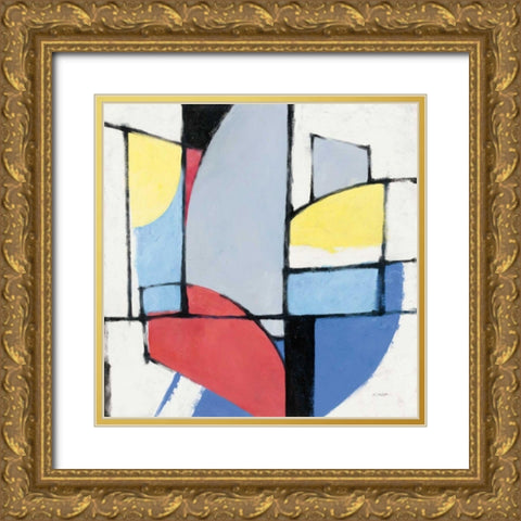 Primaries Gold Ornate Wood Framed Art Print with Double Matting by Schick, Mike