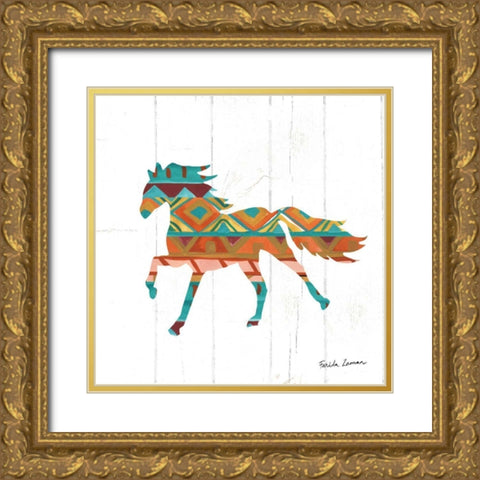 Southwestern Vibes IV Gold Ornate Wood Framed Art Print with Double Matting by Zaman, Farida