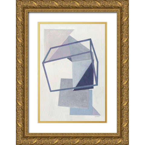 Paper Trail III Gold Ornate Wood Framed Art Print with Double Matting by Schick, Mike