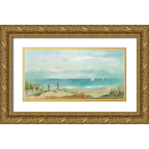 Serenity on the Beach Gold Ornate Wood Framed Art Print with Double Matting by Vassileva, Silvia