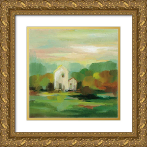October Farm I Gold Ornate Wood Framed Art Print with Double Matting by Vassileva, Silvia
