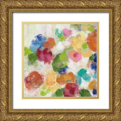 Hydrangea Bouquet I Square I Gold Ornate Wood Framed Art Print with Double Matting by Vassileva, Silvia