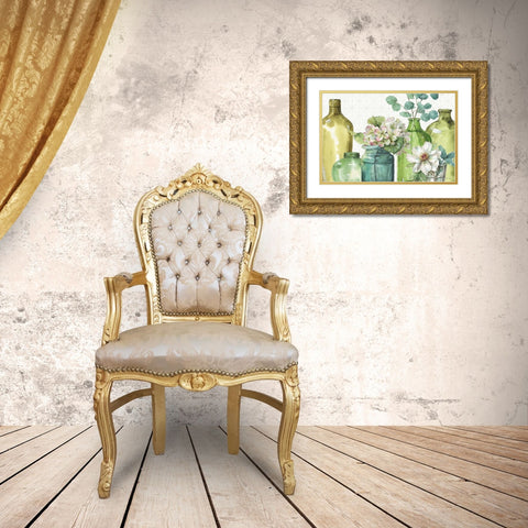 Mixed Greens XLIX Gold Ornate Wood Framed Art Print with Double Matting by Audit, Lisa