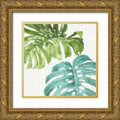 Mixed Greens LXXVI Gold Ornate Wood Framed Art Print with Double Matting by Audit, Lisa