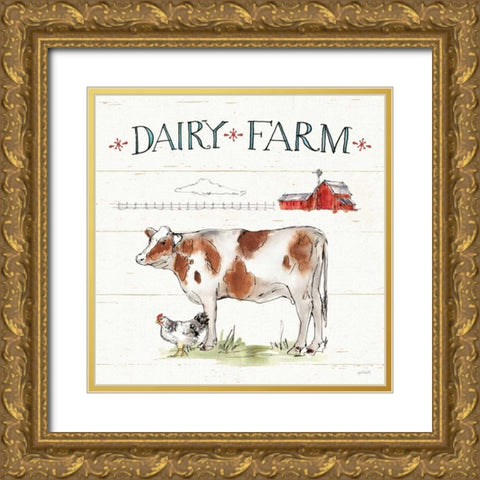 Down on the Farm IV Gold Ornate Wood Framed Art Print with Double Matting by Tavoletti, Anne