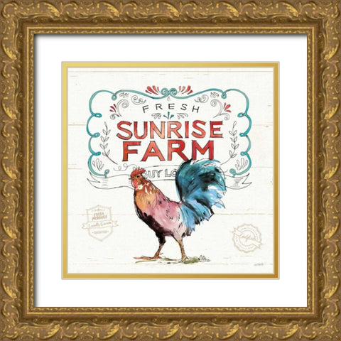 Down on the Farm VI Gold Ornate Wood Framed Art Print with Double Matting by Tavoletti, Anne