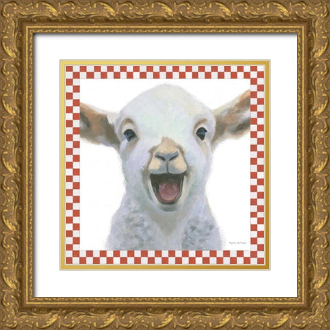 Farm Friends I Border Gold Ornate Wood Framed Art Print with Double Matting by Sullivan, Myles