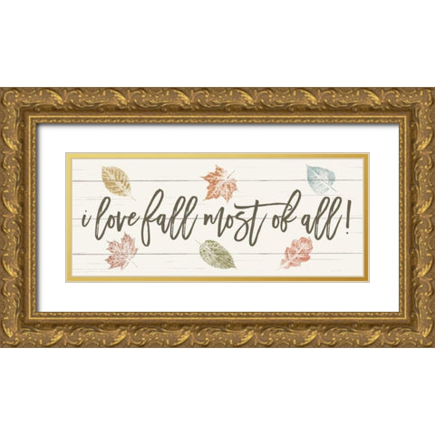 Harvest Sentiments Sign I Gold Ornate Wood Framed Art Print with Double Matting by Hershey, Moira