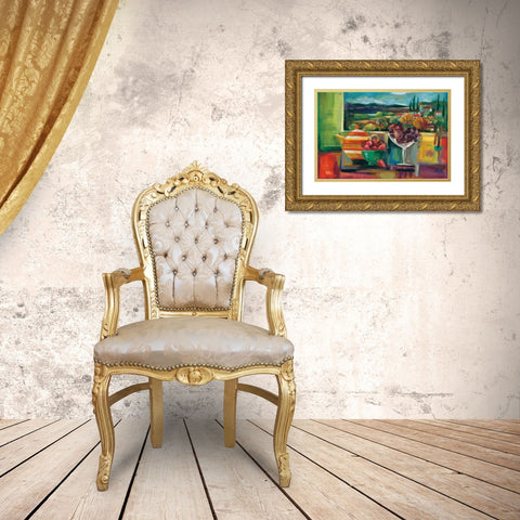 View Through the Window Crop Gold Ornate Wood Framed Art Print with Double Matting by Vassileva, Silvia