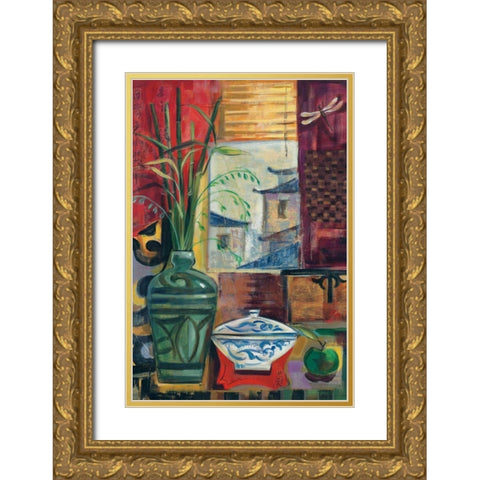 Eastern Melody Crop Gold Ornate Wood Framed Art Print with Double Matting by Vassileva, Silvia