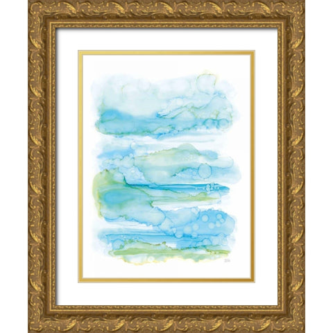 Drifting By II Gold Ornate Wood Framed Art Print with Double Matting by Averinos, Melissa