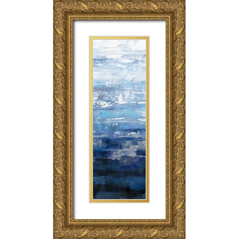 Icelandic Wave III Gold Ornate Wood Framed Art Print with Double Matting by Vassileva, Silvia