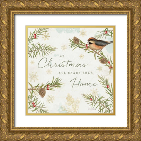 Christmas Tradition V Gold Ornate Wood Framed Art Print with Double Matting by Pertiet, Katie