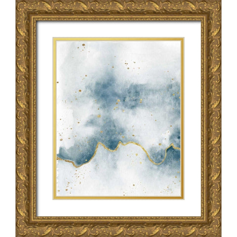 Flow with Gold II Gold Ornate Wood Framed Art Print with Double Matting by Marshall, Laura