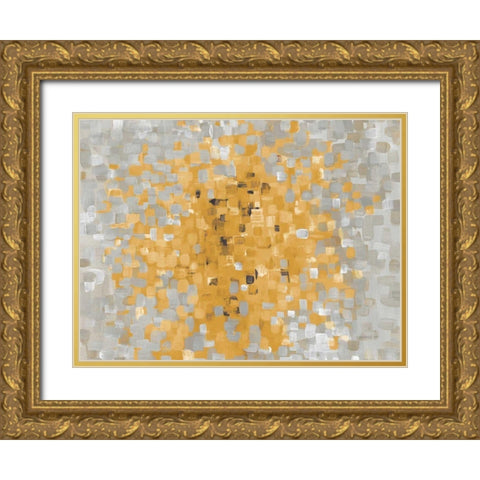 Summer Blocks with Gray Crop Gold Ornate Wood Framed Art Print with Double Matting by Nai, Danhui