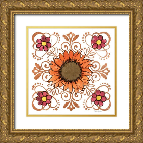 October Garden VI Gold Ornate Wood Framed Art Print with Double Matting by Grove, Beth