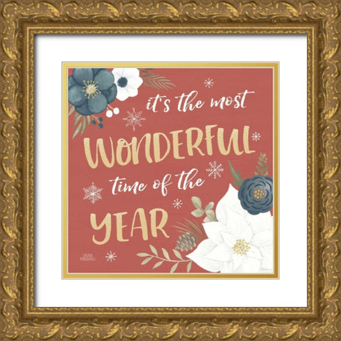 Holiday Garden VIII Gold Ornate Wood Framed Art Print with Double Matting by Marshall, Laura