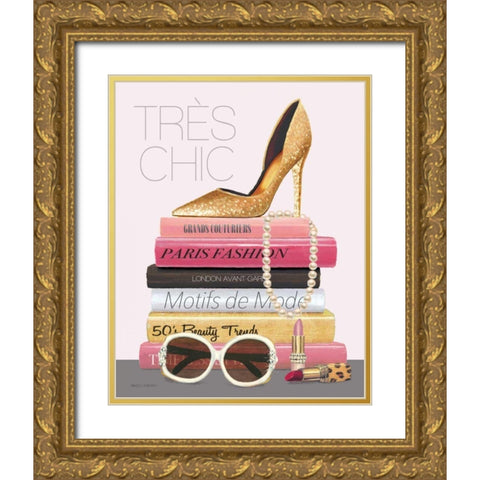 Paris Style II Gold and Black  Tres Chic Gold Ornate Wood Framed Art Print with Double Matting by Fabiano, Marco
