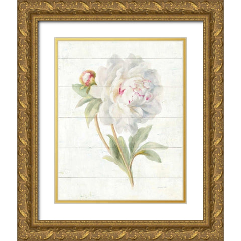 June Blooms II Gold Ornate Wood Framed Art Print with Double Matting by Nai, Danhui