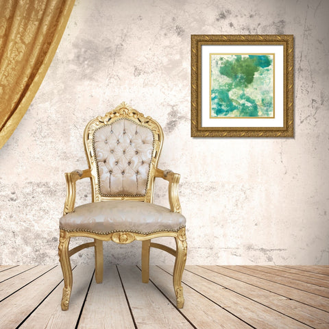 Mossy Rock II Gold Ornate Wood Framed Art Print with Double Matting by Paschke, Chris