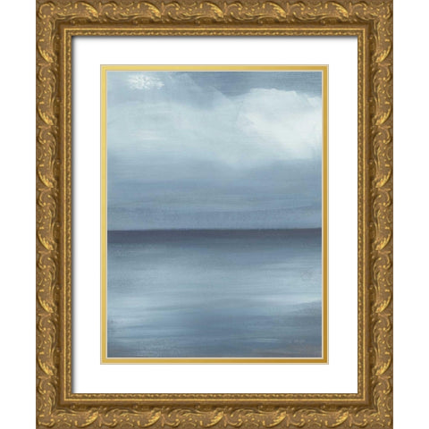Seascape III Gold Ornate Wood Framed Art Print with Double Matting by Maye, Jo
