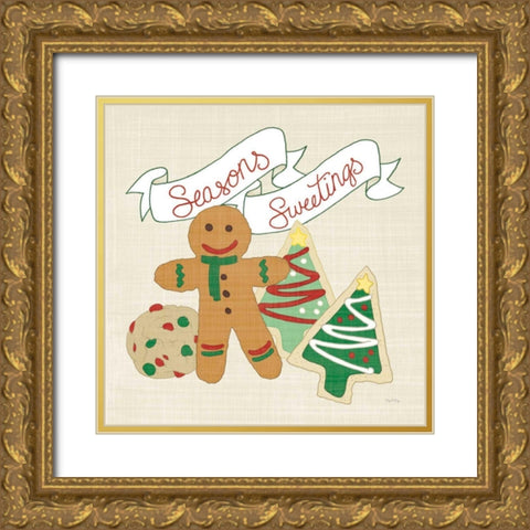 Seasons Sweetings IV v2 Dark Gold Ornate Wood Framed Art Print with Double Matting by DeNeige, Elyse