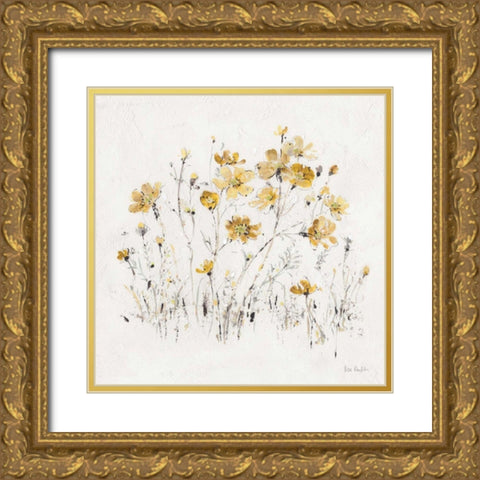 Wildflowers II Yellow Gold Ornate Wood Framed Art Print with Double Matting by Audit, Lisa