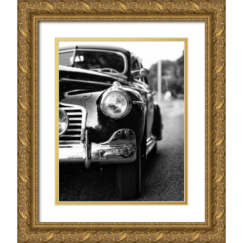 Classic Car II Crop Gold Ornate Wood Framed Art Print with Double Matting by Aledanda