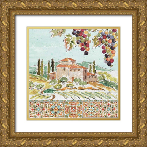 Tuscan Breeze II Gold Ornate Wood Framed Art Print with Double Matting by Brissonnet, Daphne