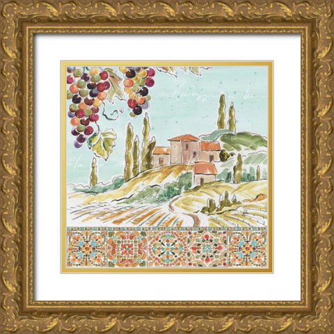 Tuscan Breeze III Gold Ornate Wood Framed Art Print with Double Matting by Brissonnet, Daphne