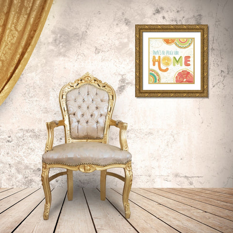 Citrus Splash VI Gold Ornate Wood Framed Art Print with Double Matting by Charron, Veronique