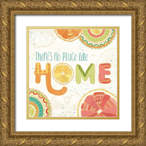 Citrus Splash VI Gold Ornate Wood Framed Art Print with Double Matting by Charron, Veronique