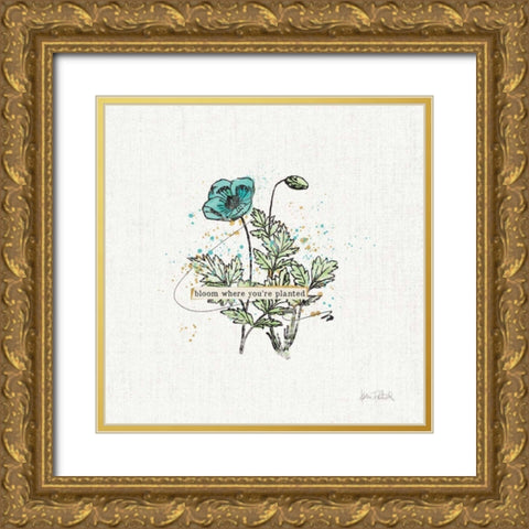 Thoughtful Blooms II Gold Ornate Wood Framed Art Print with Double Matting by Pertiet, Katie