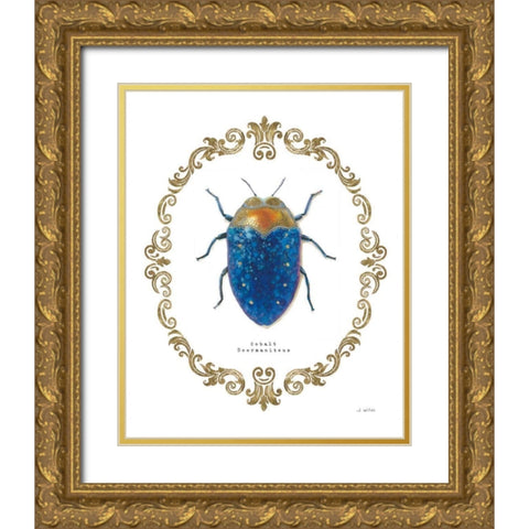 Adorning Coleoptera V Gold Ornate Wood Framed Art Print with Double Matting by Wiens, James