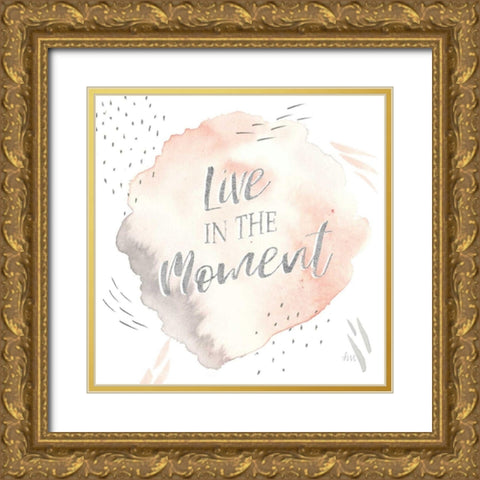 Wonderful World V Gold Ornate Wood Framed Art Print with Double Matting by Marshall, Laura
