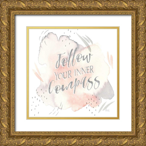 Wonderful World VI Gold Ornate Wood Framed Art Print with Double Matting by Marshall, Laura