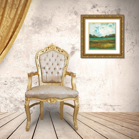 This Place IV Gold Ornate Wood Framed Art Print with Double Matting by Warrick, Cheryl