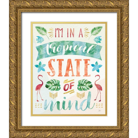 Words of Paradise II Gold Ornate Wood Framed Art Print with Double Matting by Aiken, Jess