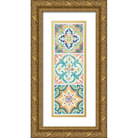 Colorful Journey VI Gold Ornate Wood Framed Art Print with Double Matting by Pela Studio