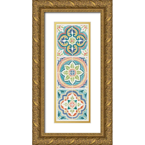 Colorful Journey VII Gold Ornate Wood Framed Art Print with Double Matting by Pela Studio