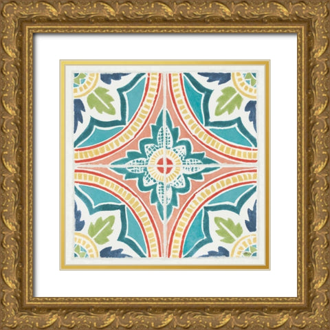 Colorful Journey VIII Gold Ornate Wood Framed Art Print with Double Matting by Pela Studio
