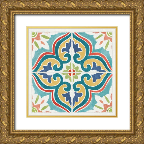 Colorful Journey IX Gold Ornate Wood Framed Art Print with Double Matting by Pela Studio