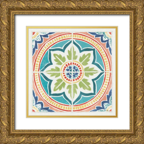 Colorful Journey XI Gold Ornate Wood Framed Art Print with Double Matting by Pela Studio