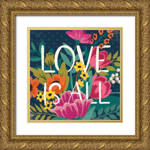 Romantic Luxe IV Gold Ornate Wood Framed Art Print with Double Matting by Penner, Janelle