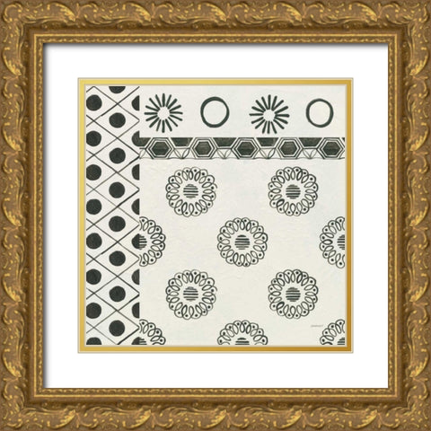 Kami XI Gold Ornate Wood Framed Art Print with Double Matting by Lovell, Kathrine