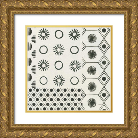 Kami XII Gold Ornate Wood Framed Art Print with Double Matting by Lovell, Kathrine