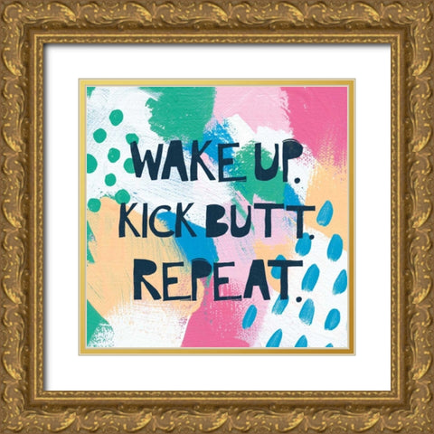 Bright Inspiration IV Gold Ornate Wood Framed Art Print with Double Matting by Hershey, Moira